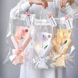 Crochet Flower Bouquet With LED Light String Gift