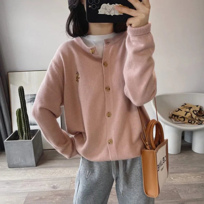 Cozy Knitted Button-Up Cardigan