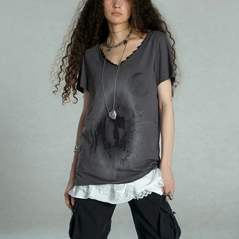 Grunge Aesthetics Graffiti Vintage T-Shirt