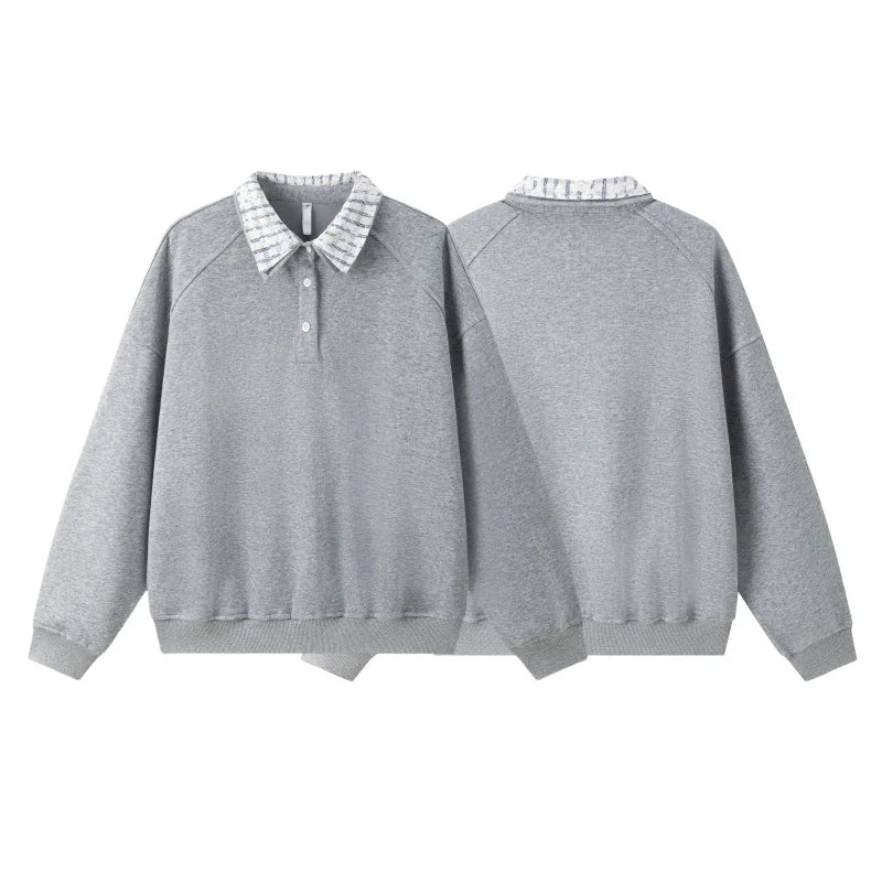 Gray Cozy Block Oversized T-Shirt