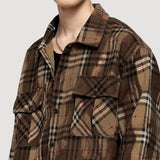 Y2k Plaid Washed Long Sleeve Shirt