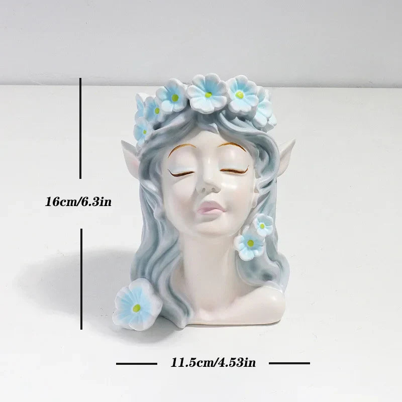 Angel Human Head Vintage Vase