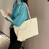 Knitted Rope Handle Shoulder Bag