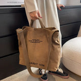 Y2K Canvas Large Tote Shoulder Bag