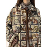 Grandma's American Cat Jacquard Jacket