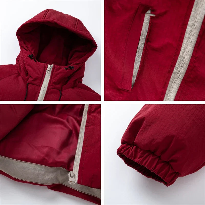 Women's Edgy Red Puffer Jacket
