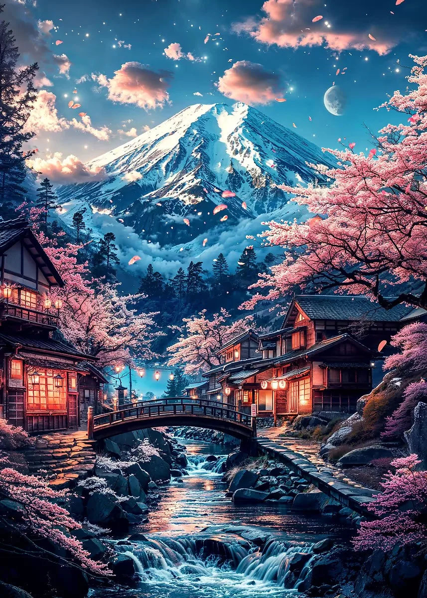Japanese Cherry Blossoms Poster