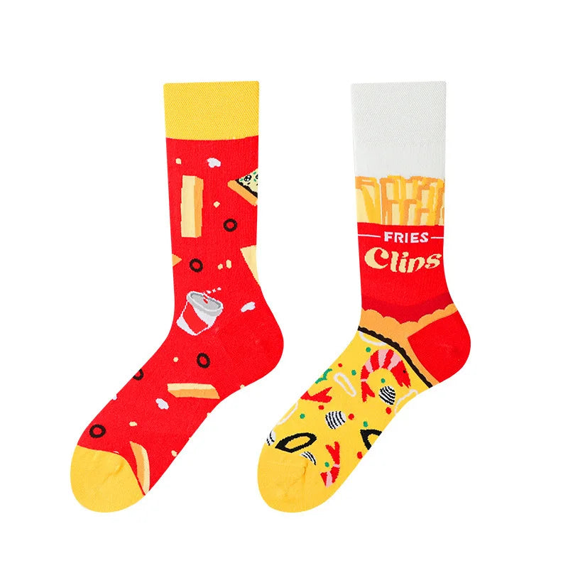 Cartoon Irregular Style Colorful Breathable Unisex Socks