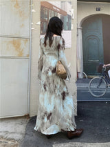Grunge Tie Dye Maxi Dress