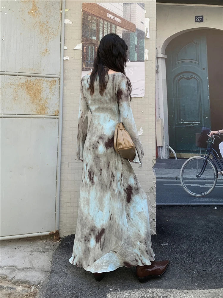 Grunge Tie Dye Maxi Dress