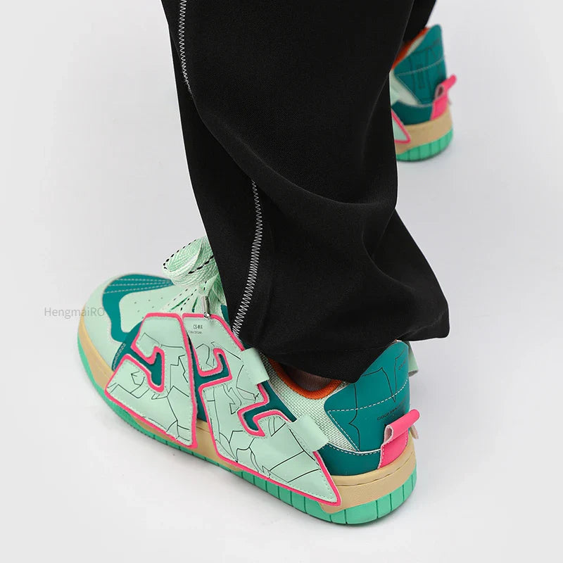 Y2K Punk Skater Girl Colorful Sneakers