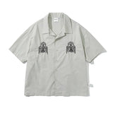 Vintage Cuban Collar Loose Fit Shirt