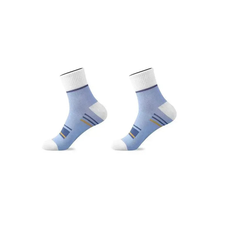 Cotton Striped Middle Height Socks