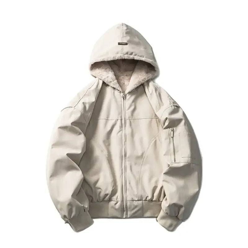 Thick Faux Rabbit Fur Jacket