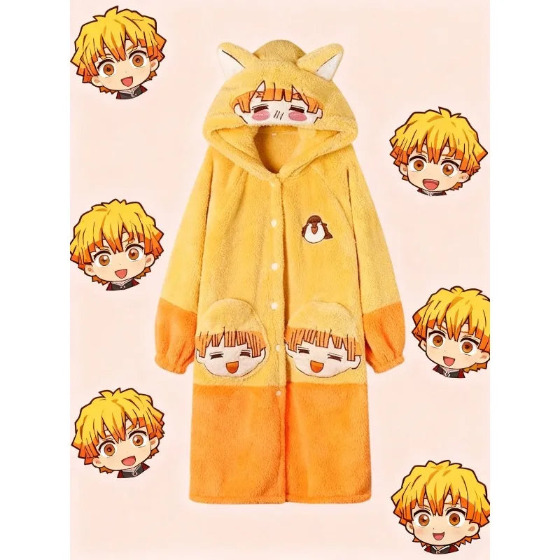 Anime Cute Cartoon Pattern Bathrobe set