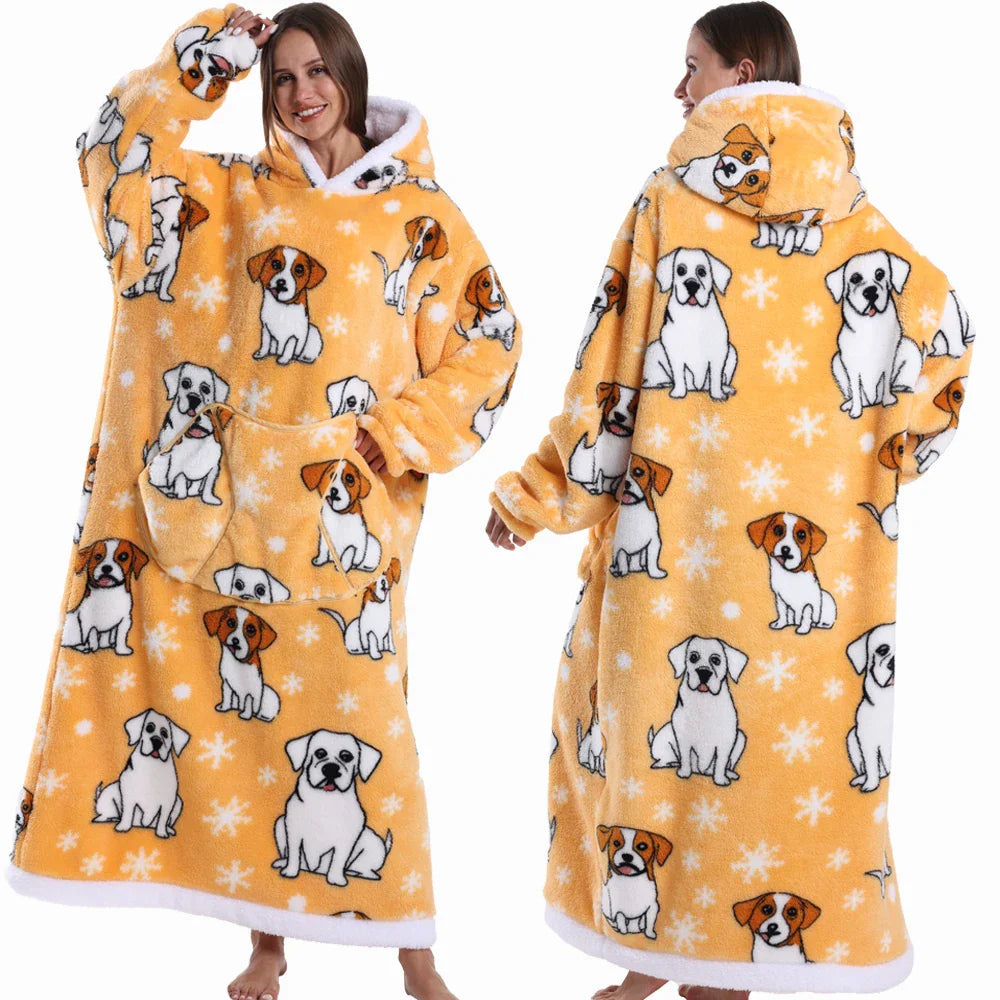 Cartoon Tragbare Homewear Pyjama-Decke