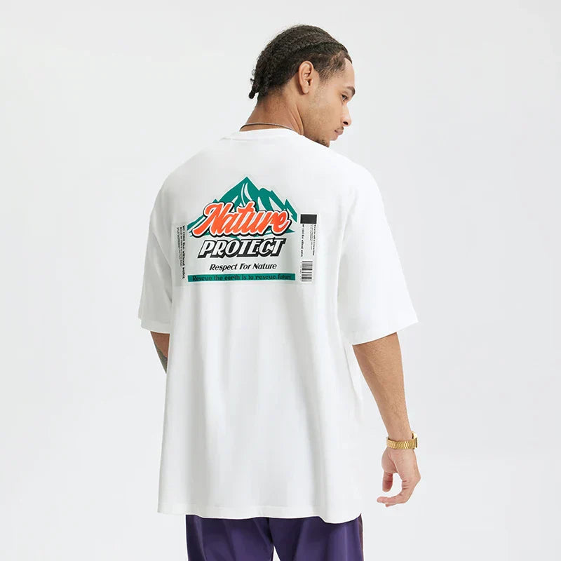 Nature Print Mountain T-Shirt