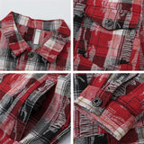 Red Plaid Wool Shirt