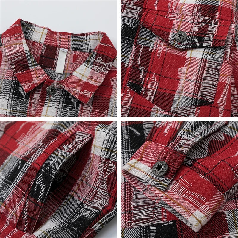 Red Plaid Wool Shirt