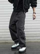 Straight Leg Korean Cargo Jeans