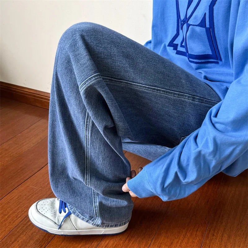Straight Leg Solid Color Jeans