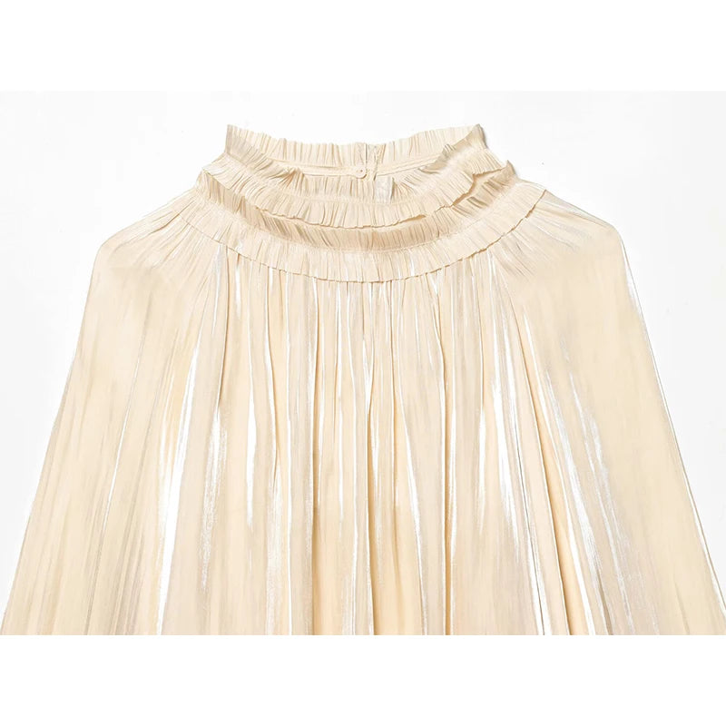 Women's Shiny Satin Blouse