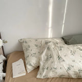 Solid Color Simple Striped Pillowcase