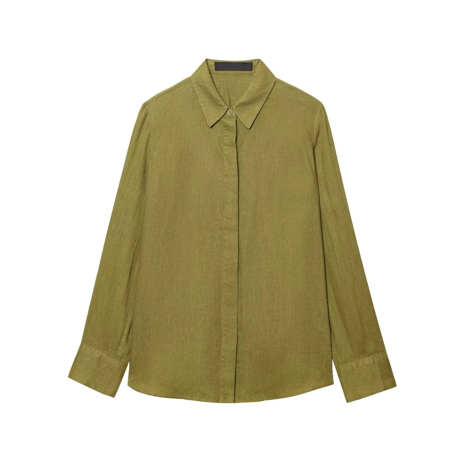 Women Single Breasted Casual Vintage Blouse