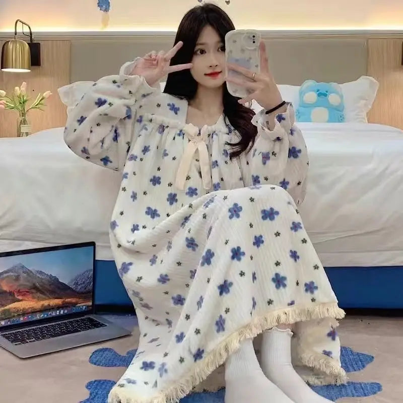 Korean Style Nightgown Sleepwear