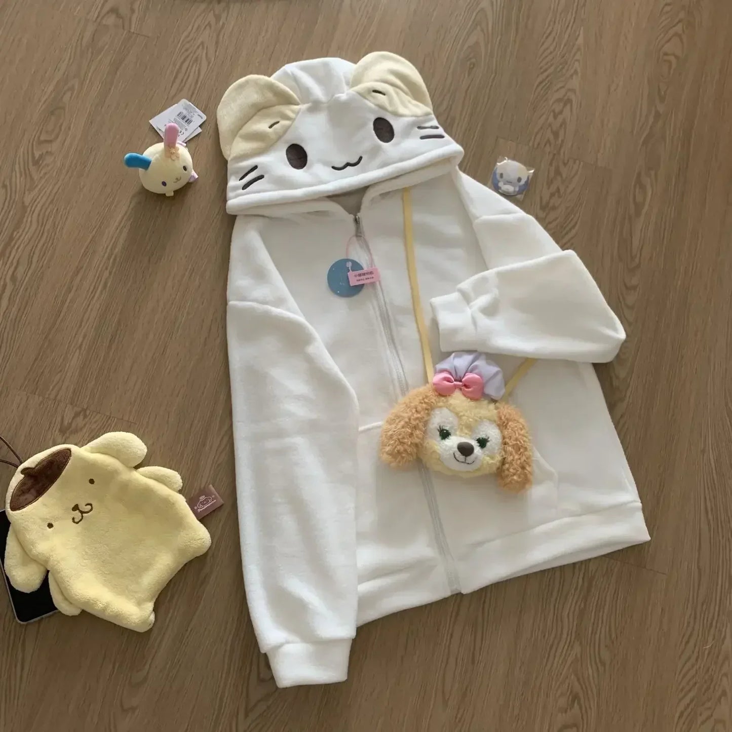 Kawaii-Kapuzenpullover für Mädchen mit Katzenohren