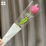 Gestrickter Rosen-Tulpen-Blumenstrauß für Hochzeiten