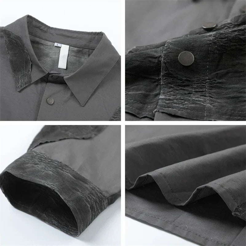 Camisa Blusa Patchwork Estilo Y2K