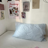 Solid Color Simple Striped Pillowcase