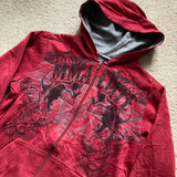 Y2K Elite Kapuzenjacke mit Reißverschluss, Rot