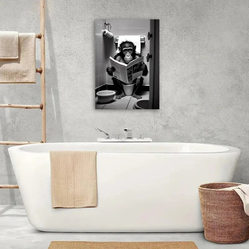Monkey And Book Poster
