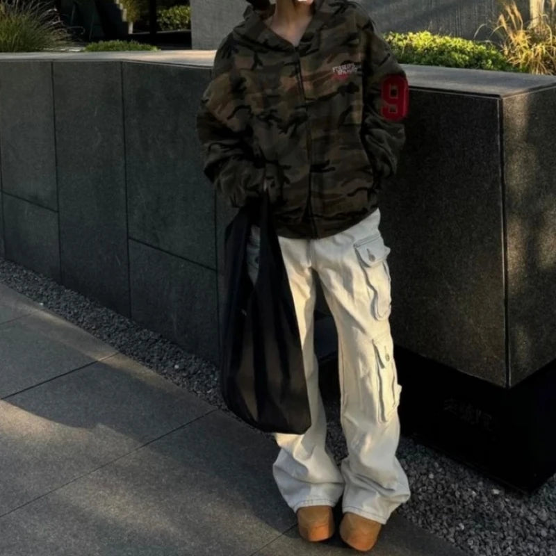Camouflage Zip-up Hoodie