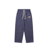 Solid Color Drawstring Straight Leg Pants