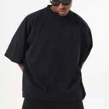 Heavyweight Distressed Oversized Cropped T-Shirt