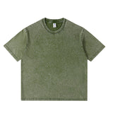 Retro Washed Vintage Solid Color T-Shirt
