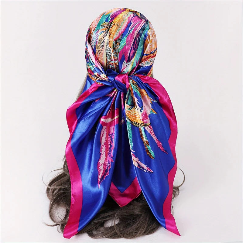 Summer Concert Silk Satin Head Scarf