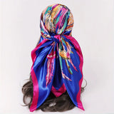 Summer Concert Silk Satin Head Scarf