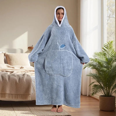 Apple-Winter-Fleece-Kapuzendecke