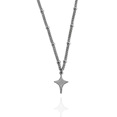 Y2K Far Star Silver Necklace