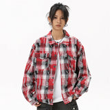 Red Plaid Wool Shirt