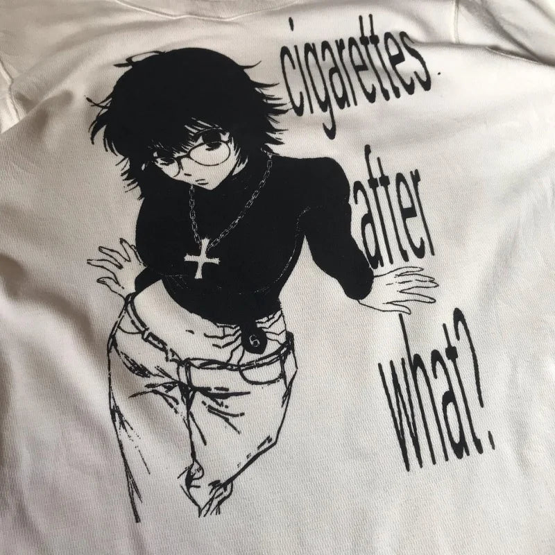 Retro Long Sleeve Cute Anime T-shirt
