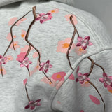 Oversized Cherry Blossom Embroidery Hoodie