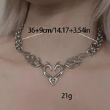 Cyperpunk Flamed Heart Necklace