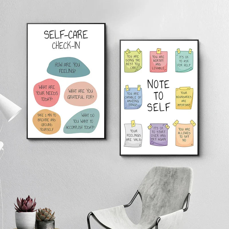 Mental Health Inspiring Quote Poster