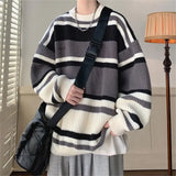 Y2K Vintage gestreifter Strickpullover