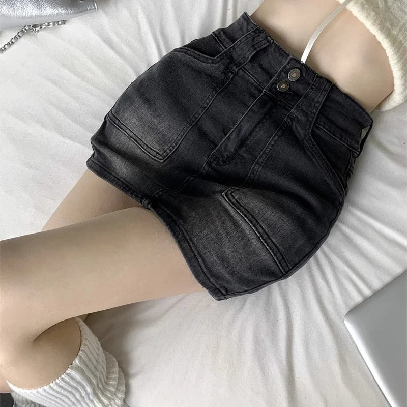 Vintage High Waist Denim Skirt
